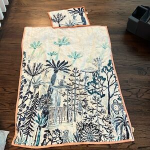 Vikki Chu Monkey meetup quilt and sham for toddler bed/crib